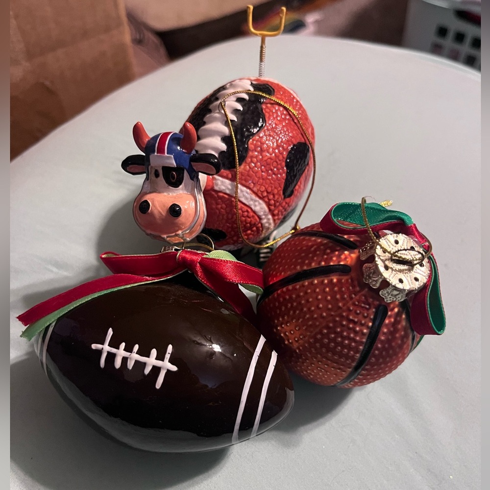 Football and Basketball Ornaments